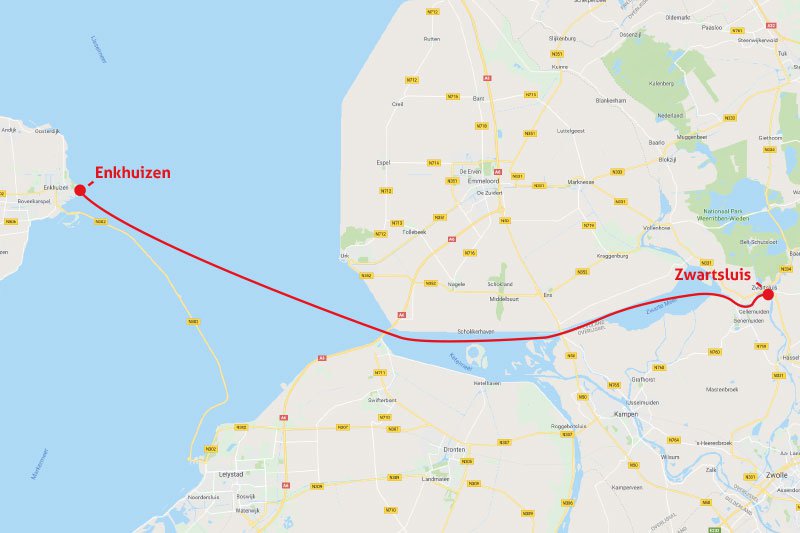 Zwartsluis > Enkhuizen