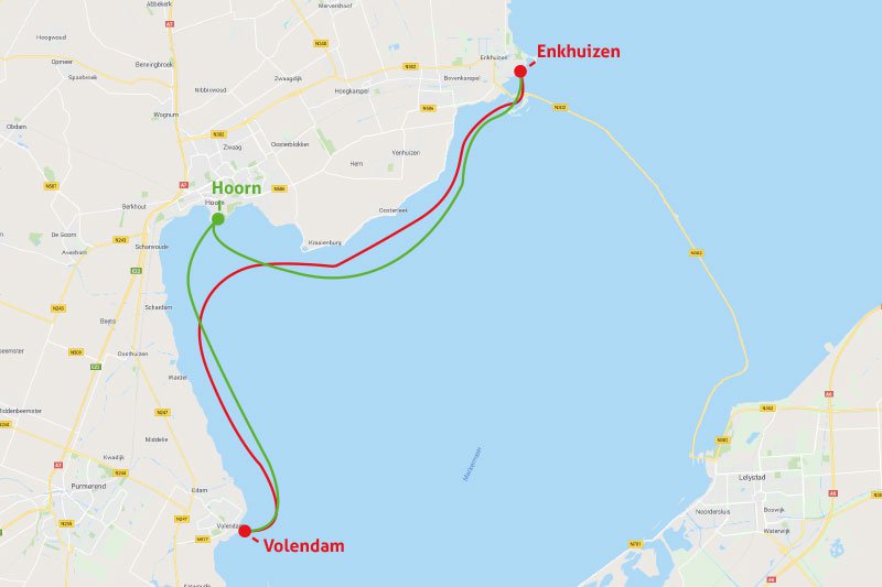 Enkhuizen > Hoorn > Volendam